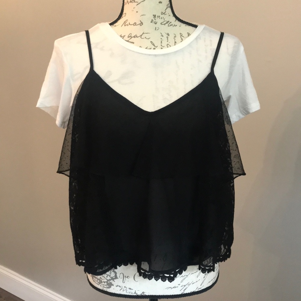 American Eagle Two-fer T Shirt/overlay